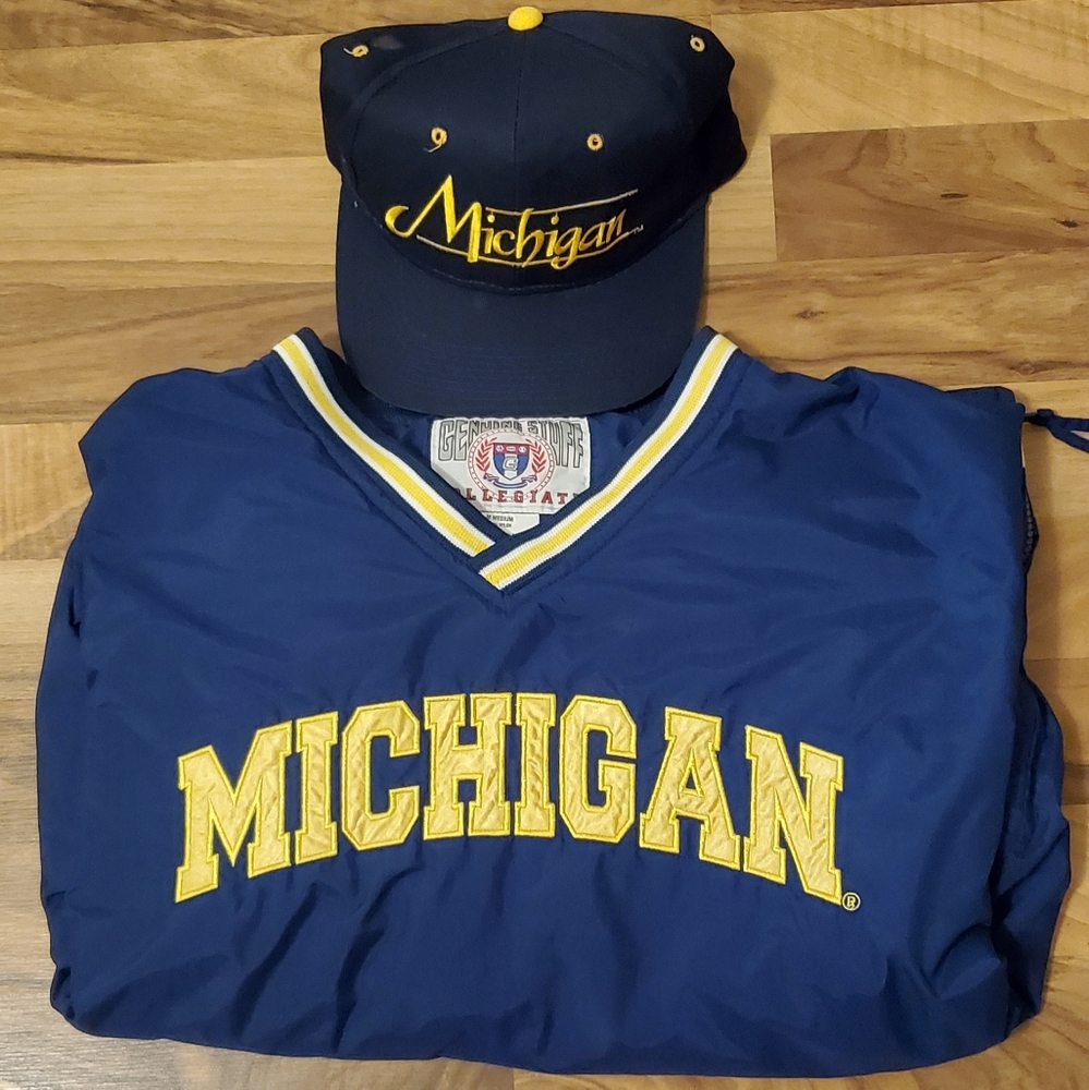 Vtg Genuine Stuff Collegiate Michigan Pullover - Picture 8 of 8